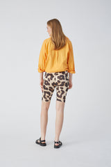 MILK Copenhagen Ava Shorts Shorts - Woman Sand/Big Leopard