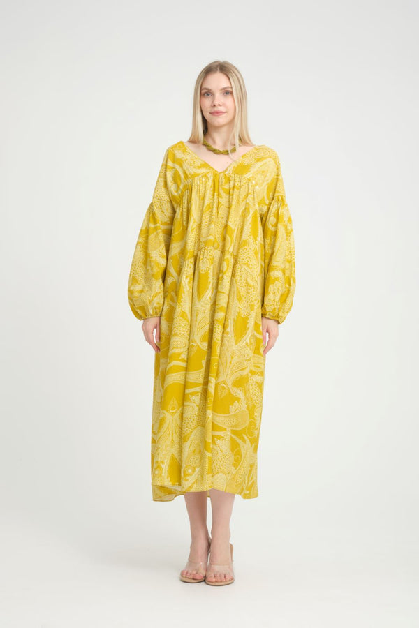 Indigo Blue JULIA DRESS 2 Dress - Woman Yellow