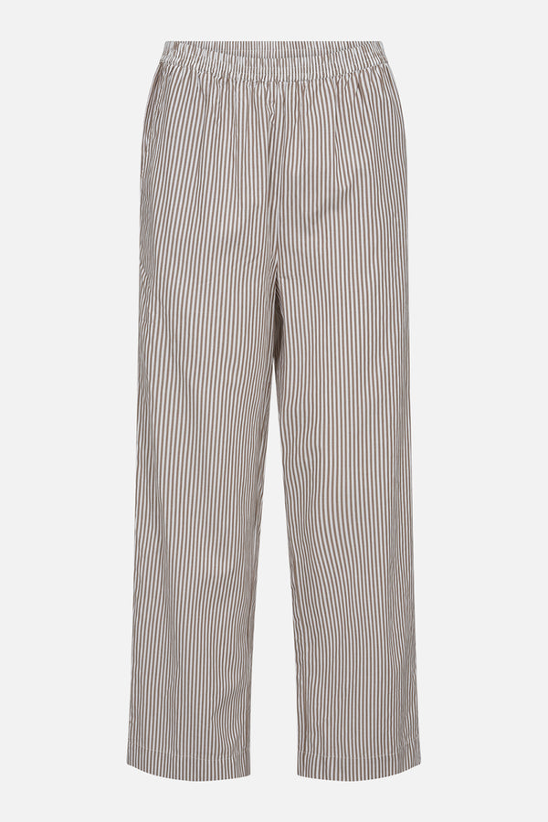 MILK Copenhagen Auraka Pants Trousers - Woman Beige/White Stripe