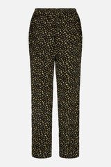 MILK Copenhagen Aurali Pants Trousers - Woman Black/Yellow flower