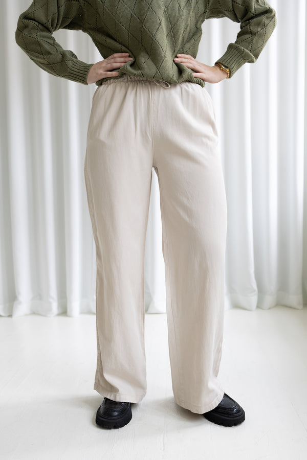 Volumex Beverly Pant Trousers - Woman Beige