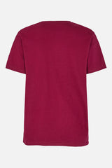 MILK Copenhagen Elima T-shirt T-shirts - Woman Cherry Red/Embroidery