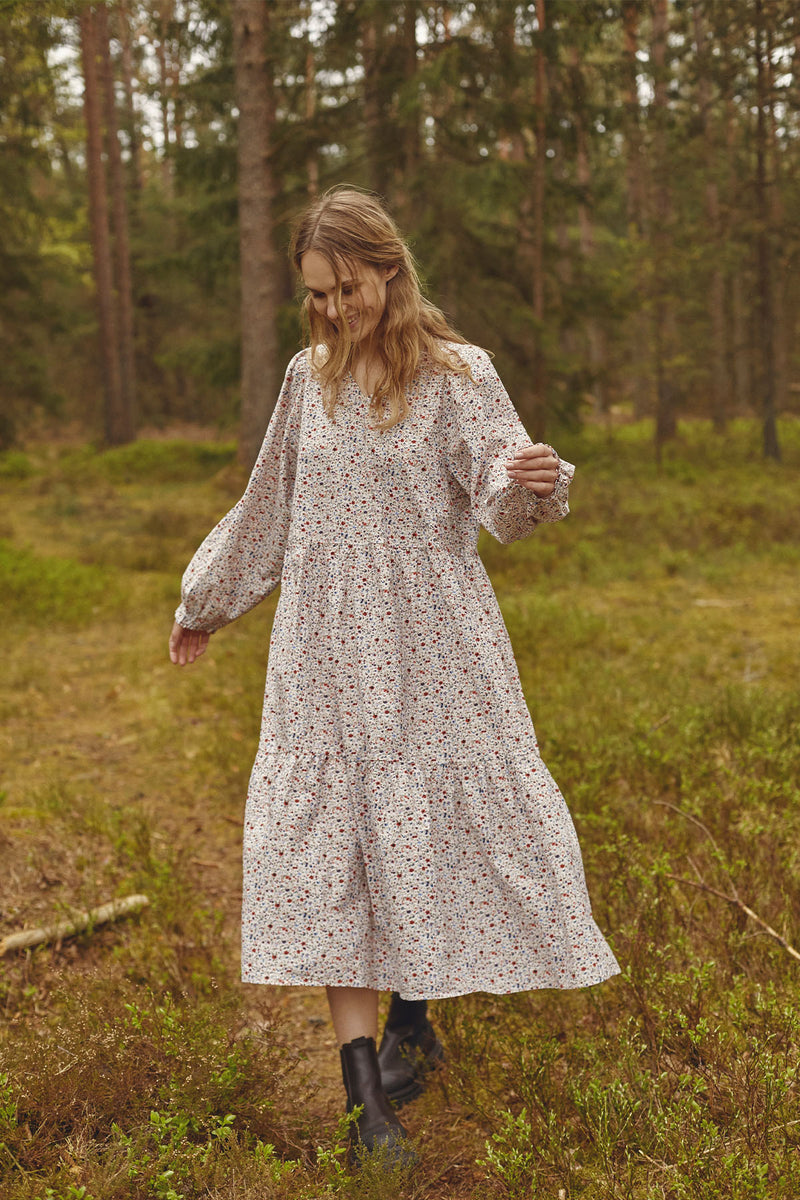 MILK Copenhagen Gabby Dress Dress - Woman White/Multi Flower Print