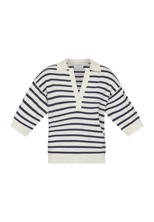 Sisters Point HILVA-POLO1 Knit - Woman Cream/Midnight