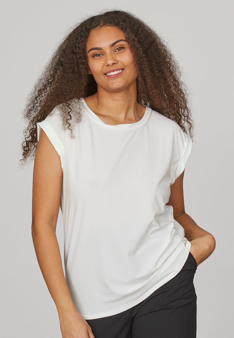 Sisters Point LOW-A T-shirts - Woman Cream