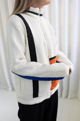 Lenasso Lenasso Jacket 12 Jackets - Women Off White/Orange