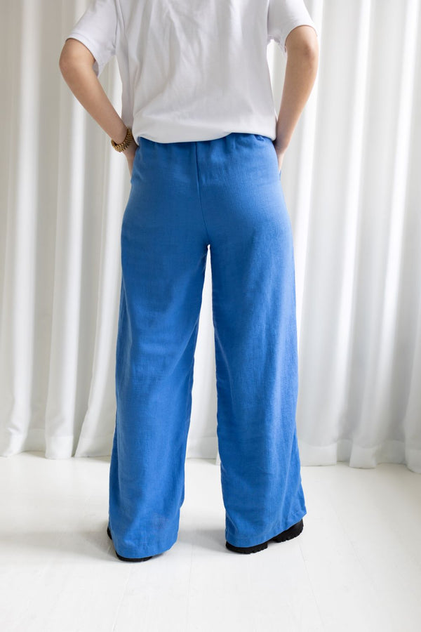 Mia Noura Mia Noura Pants 6 Trousers - Woman Blue