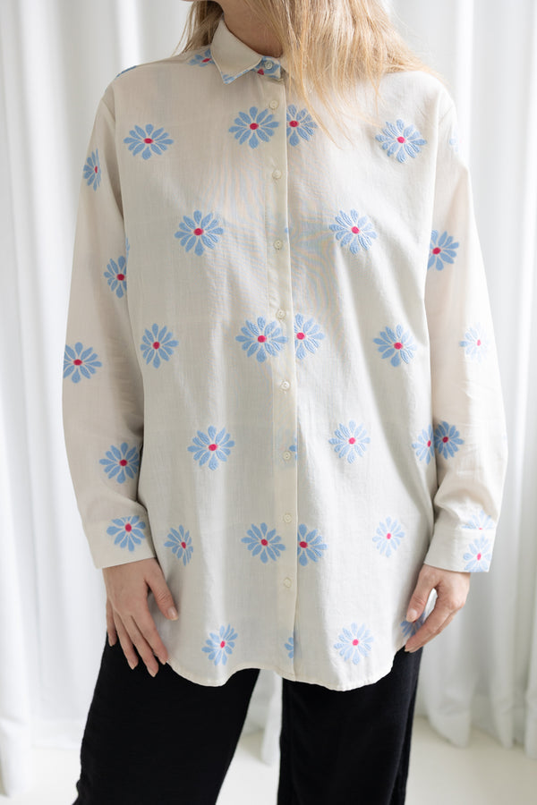 Mia Noura Mia Noura Shirt 10 Shirts - Woman Beige/blue