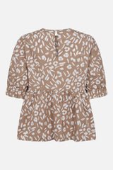 MILK Copenhagen Mirna Blouse Blouse - Woman Brown/White Stroke