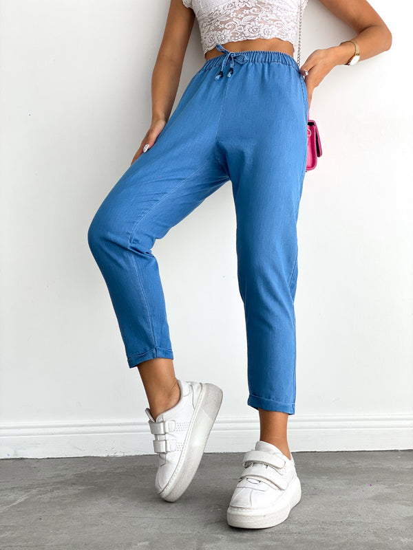 MILK Copenhagen PANTS 2 Trousers - Woman Light Blue