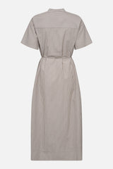 MILK Copenhagen Pernille Shirt Dress Dress - Woman Beige/White Stripe
