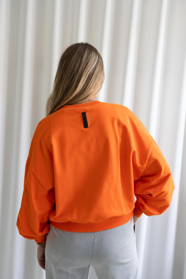 Soul Soul Sweat Shirt 5 Sweats - Woman Orange