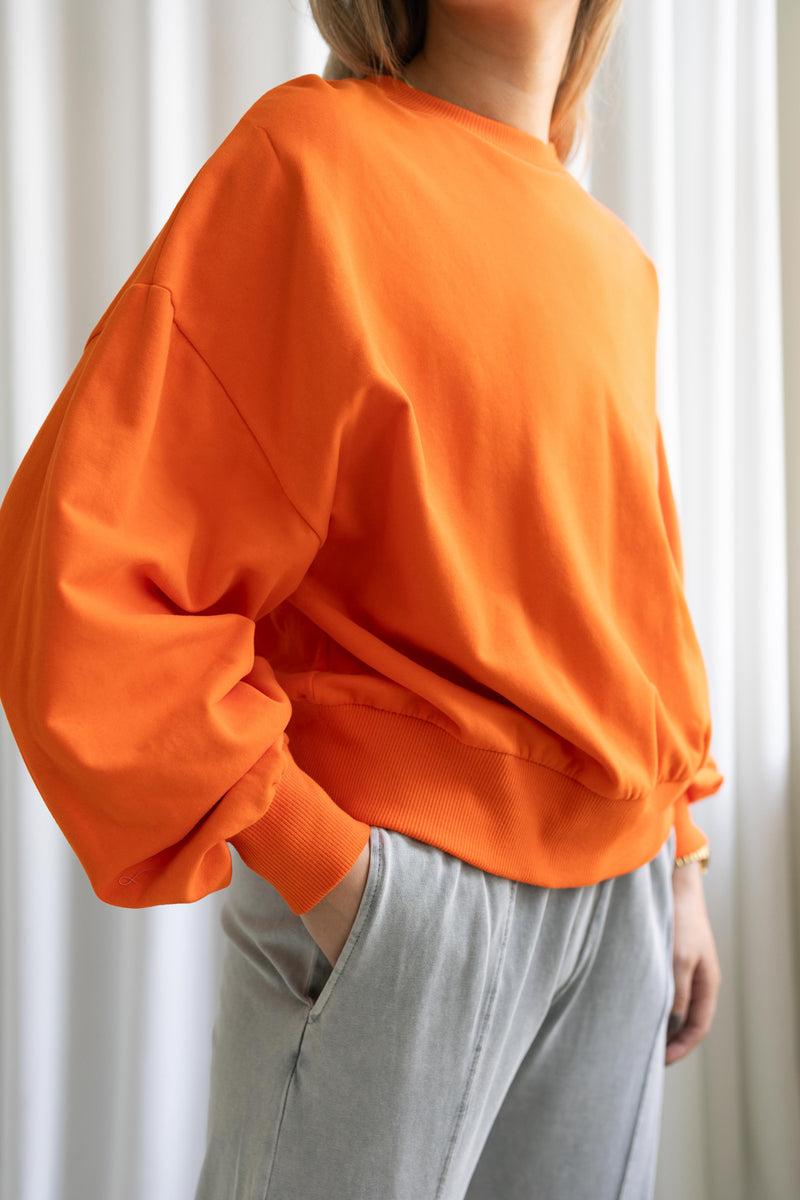 Soul Soul Sweat Shirt 5 Sweats - Woman Orange